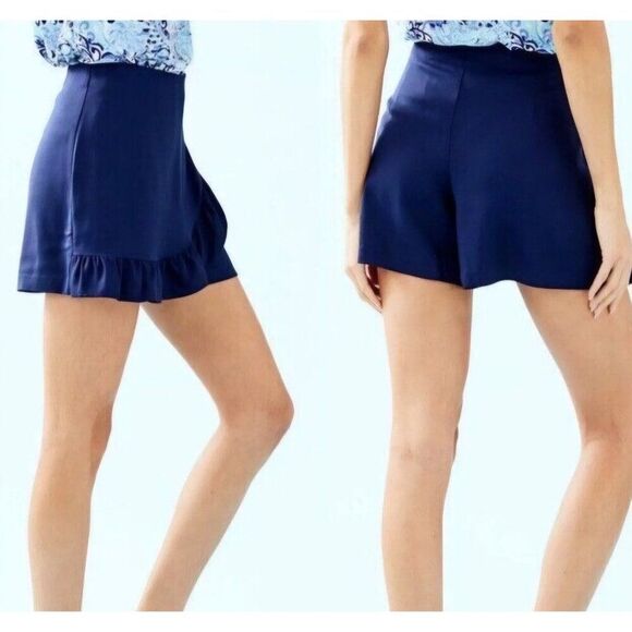 NEW - Lilly Pulitzer - 12 - Faye Skort True Navy Blue - Picture 2 of 5
